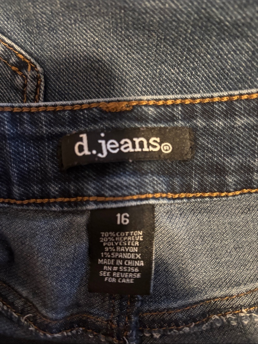 d. jeans Dark Blue Denim Jean Shorts - Picture 3 of 3